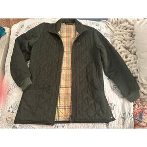 VINTAGE 70's/80's BERNARD WEATHERILL QUILTED OLIVE LODEN JACKET